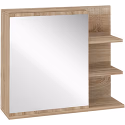 Description générale Cette splendide armoire miroir de salle de bain est équipée de 4 étagères intégrées (3 étagères latérale ...