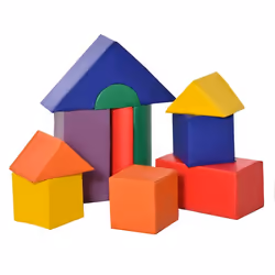 11 blocs de construction en mousse XXL - modules de motricité - jouets éducatifs - certifiés normes EN71-1-2-3 - mousse EPE r ...