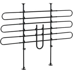 Pawhut - Grille de séparation extensible voiture barrière de sécurité barre réglable pour chien acier noir