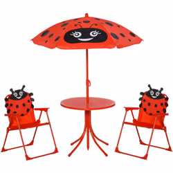 Ce joli ensemble salon de jardin pour enfant design coccinelle apportera une touche d'originalité et d'élégance supplémentair ...