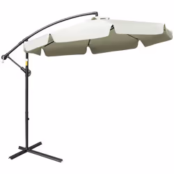 Outsunny - Parasol déporté - Polyester - 2.65x2.65x2.45m - Beige