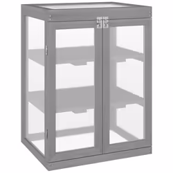 Mini serre de jardin étagères 58x44x78cm Gris