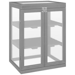 Mini serre de jardin étagères 58x44x78cm Gris