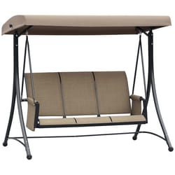 Balancelle de Jardin 3 Places Toit Inclinable et Ergonomique - OUTSUNNY