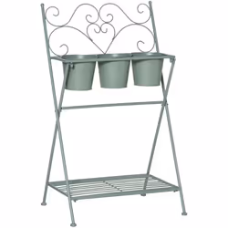 Cette jolie jardinière sur pied 2 niveaux style rural chic vous permettra de faire vos plantations de légumes, plantes aromat ...