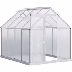 Cette grande serre de jardin en aluminium, polycarbonate à paroi doublée alvéolée vous permettra de reproduire les conditions ...