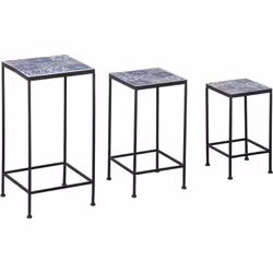 Ce magnifique ensemble de 3 supports de pot de fleurs vous permettra de mettre en valeur vos fleurs et de décorer avec élégan ...