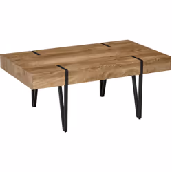 Le style Vintage industriel de cette table basse rectangulaire rendra votre salon plus raffiné et plus élégant. Ce meuble vou ...