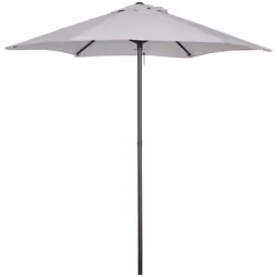 Outsunny - Parasol droit - Aluminium - 196x196x204cm - Gris clair