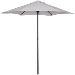 Outsunny - Parasol droit - Aluminium - 196x196x204cm - Gris clair