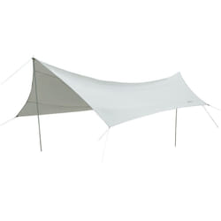 Outsunny - Bâche anti-pluie voile d'ombrage toile de camping 5,6L x 5,5l m polyester haute densité 190T imperméable gris