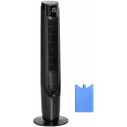 Homcom - Ventilateur colonne oscillant 60W 3 vitesses H107cm D31cm Noir