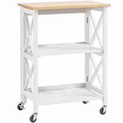 HOMCOM Miroir de salle de bain avec placard et étagères - 4 étagères latérales + 2 étagères intérieures - blanc chêne clair