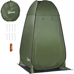 Outsunny - Tente de douche pliable pop-up automatique instantanée cabinet de changement camping polyester vert