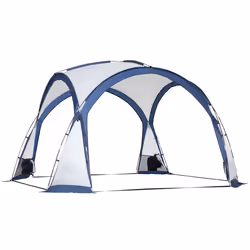 Tente de camping dôme familiale 6-8 personnes - 4 portes zippées amovibles, crochet lampe, sac de transport - dim. 350L x 350 ...
