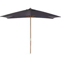 Ce grand modèle de parasol droit rectangulaire dim. 3L x 2l x 2,5H en bois vous offrira une protection optimale contre le sol ...
