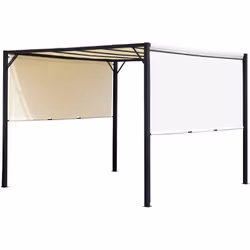 Cette pergola modulable de 3x3m vous permet de régler facilement l'ombre grâce à sa toile rétractable. Elle s'adaptera à vos  ...