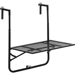 Outsunny - Table suspendue de balcon pliable dim. plateau 60L x 40l cm hauteur réglable 57-72H cm métal époxy noir