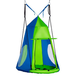 Outsunny - Balançoire nid doiseau - PE - 100x100x180cm - Vert