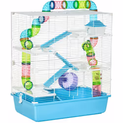 Cette superbe cage pour hamsters, souris ou autres petits rongeurs PawHut offrira un habitat et espace de jeu idéal pour votr ...