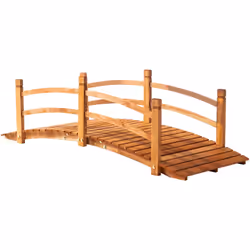 Donnez une touche de romantisme à votre extérieur en optant pour ce pont de jardin en bois. Doté de 2 balustrades avec passer ...