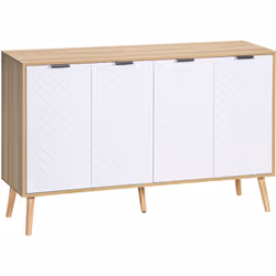 Description générale Ajoutez une touche chaleureuse scandinave à votre intérieur avec ce magnifique buffet bicolore blanc et  ...