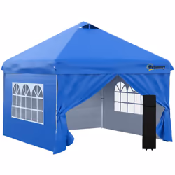 Cette superbe tonnelle de jardin pop-up avec 4 parois latérales amovibles et 2 fenêtres vous permettra de profiter pleinement ...