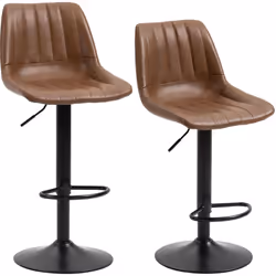 Cet ensemble de 2 tabourets de bar HOMCOM est idéal autour d'un îlot de cuisine, aux cotés d'une table haute dans le séjour o ...