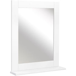 Kleankin - Miroir de salle de bain avec étagère - kit installation fourni - mdf blanc