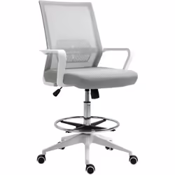 Description générale Ce fauteuil de bureau assise haute réglable est conçu pour offrir un confort optimal lors du travail. Gr ...