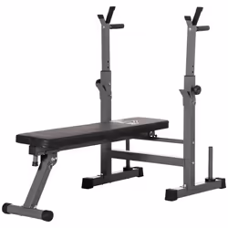 HOMCOM - Banc de musculation - Métal - 140x73x122cm - noir et gris