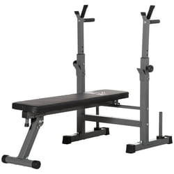 HOMCOM - Banc de musculation - Métal - 140x73x122cm - noir et gris