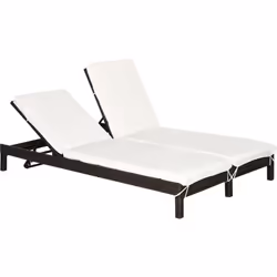 Ce superbe bain de soleil 2 places grand confort vous permettra de profiter pleinement du soleil dans votre jardin, sur votre ...