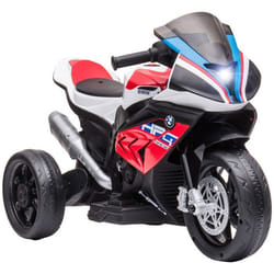 Moto électrique pour enfant BMW HP4 race 3 roues 6 V 25 Km/h phare effets sonores rouge