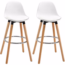 Description générale Ce splendide lot de 2 tabourets de bar style scandinave sublimera votre intérieur. Dotés de repose-pieds ...