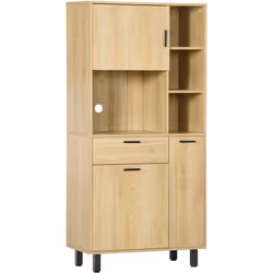 Description générale Cette jolie armoire de cuisine sur pied avec un aspect bois clair apportera une touche de raffinement à  ...