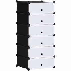 Vous avez beaucoup de chaussures et vous ne savez pas où les ranger ? Alors optez pour ce meuble à chaussures avec 6 comparti ...