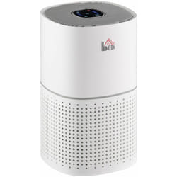 Purificateur d'air 50 W 4 vitesses mode silencieux - filtre HEPA, charbon actif - jusqu'à 24 m² - débit d'air pur 225 m³/h - timer - ABS blanc gris
