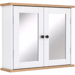 Description générale Cette armoire de toilette avec miroir de la marque Kleankin, conçue pour être fixée au mur, est la solut ...