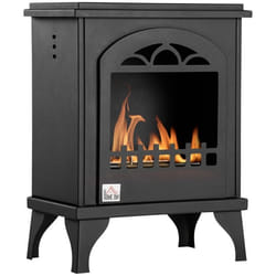 Cheminée bioéthanol - HOMCOM - sur pieds réservoir 12 L durée 3 h couverture 25 m² - acier - 41x25x54cm - noir