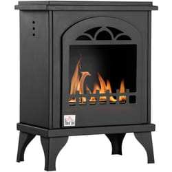 Cheminée bioéthanol sur pieds style néo-rétro poêle 1 brûleur 1,5 l dim. 41L x 25l x 54H cm couverture 20-25 m² noir