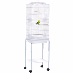 Description générale Gardez vos petits amis ailés en sécurité et heureux avec cette volière pour oiseaux PawHut. Elle dispose ...