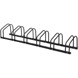 Homcom - Râtelier 6 vélos dim. 179L x 33l x 27H cm acier galvanisé noir