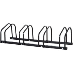 Homcom - Râtelier 4 vélos dim. 179L x 33l x 27H cm acier galvanisé noir