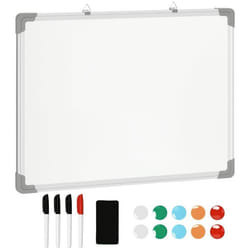 HOMCOM - Tableau blanc - panneau galvanisé - 60x45x1.8cm - Blanc