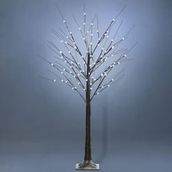 Homcom - Arbre lumineux led aspect enneigé - décoration lumineuse - 96 leds blanc froid - norme ip 44 - usage intérieur/extérieur - 1,5H m - métal pp