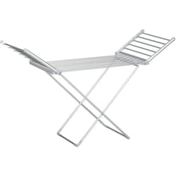 Séchoir étendoir à linge électrique chauffant pliable 2 ailes repliables 230W 45-55°C aluminium