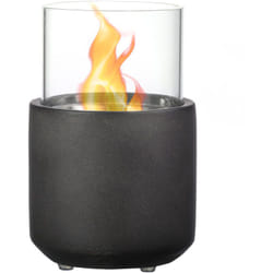 Homcom - Cheminée portable à poser bioéthanol avec réservoir 0,4 l couverture 18 m² - design vase - dim. 12L x 12l x 19H cm