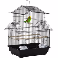 Description générale Cette cage design est parfaite pour accueillir vos oiseaux. Equipée de mangeoires, de perchoirs, d'une b ...