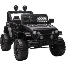 Homcom - Voiture 4x4 électrique enfant 2 moteurs 35 w 5 Km/h max. télécommande incluse effets lumineux sonores noir